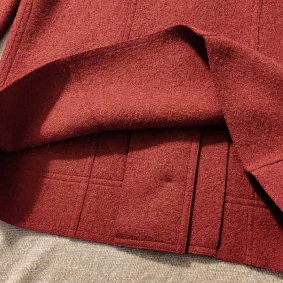Talbots Pumpkin Spice Boiled Alpaca and Wool Blend Jacket, Size M - Picture 9 of 13